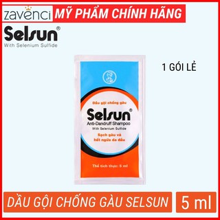 Dầu Gội SELSUN - ROHTO Trị Gàu Và Ngứa Da Đầu Chính Hãng (Gói lẻ - 5ml)