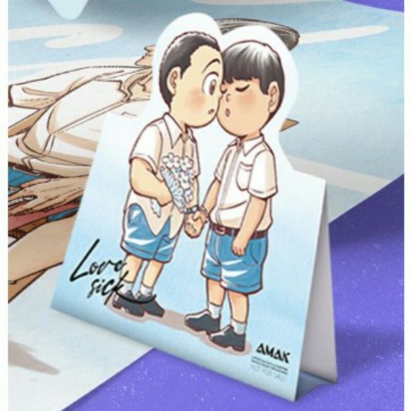 bookmark, standee thanh xuân không hối tiếc - love sick