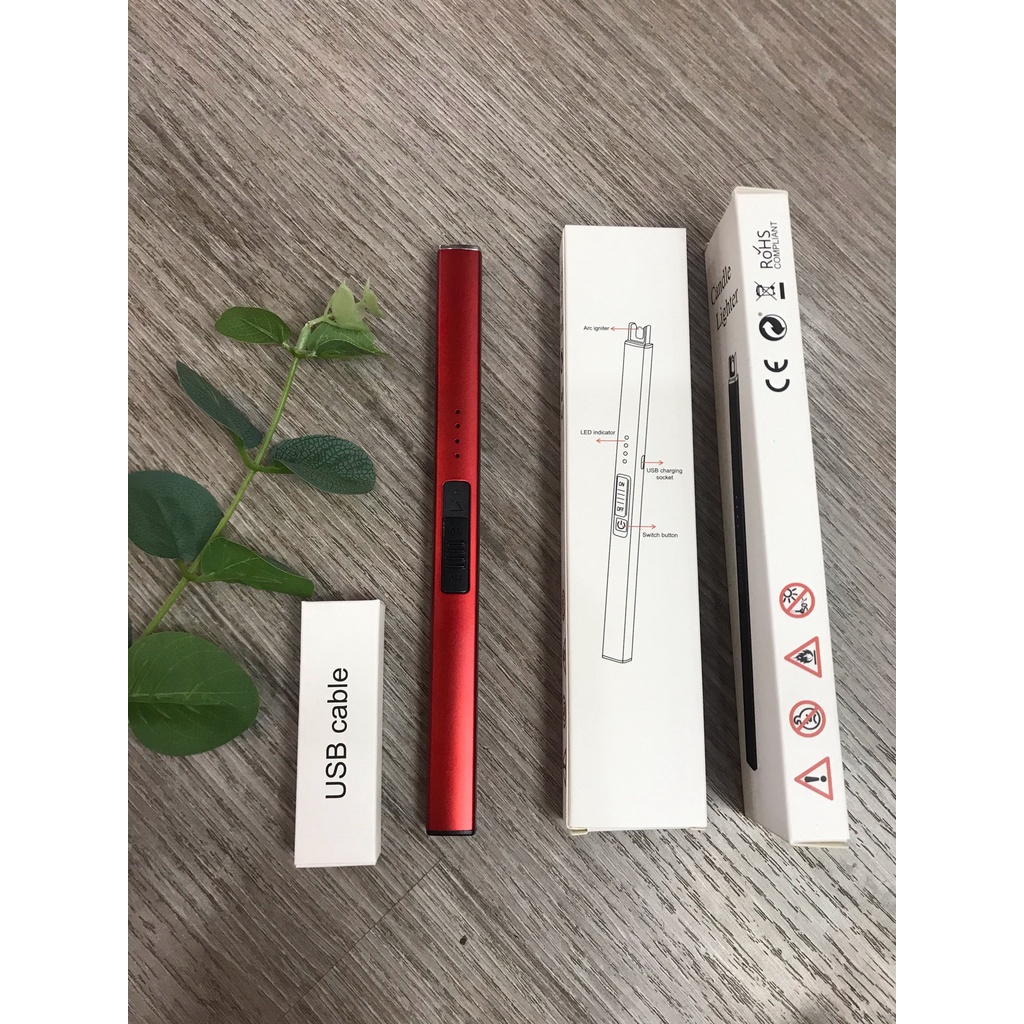 Phụ kiện nến thơm tặng kèm dây sạc USB 7 màu Full hộp