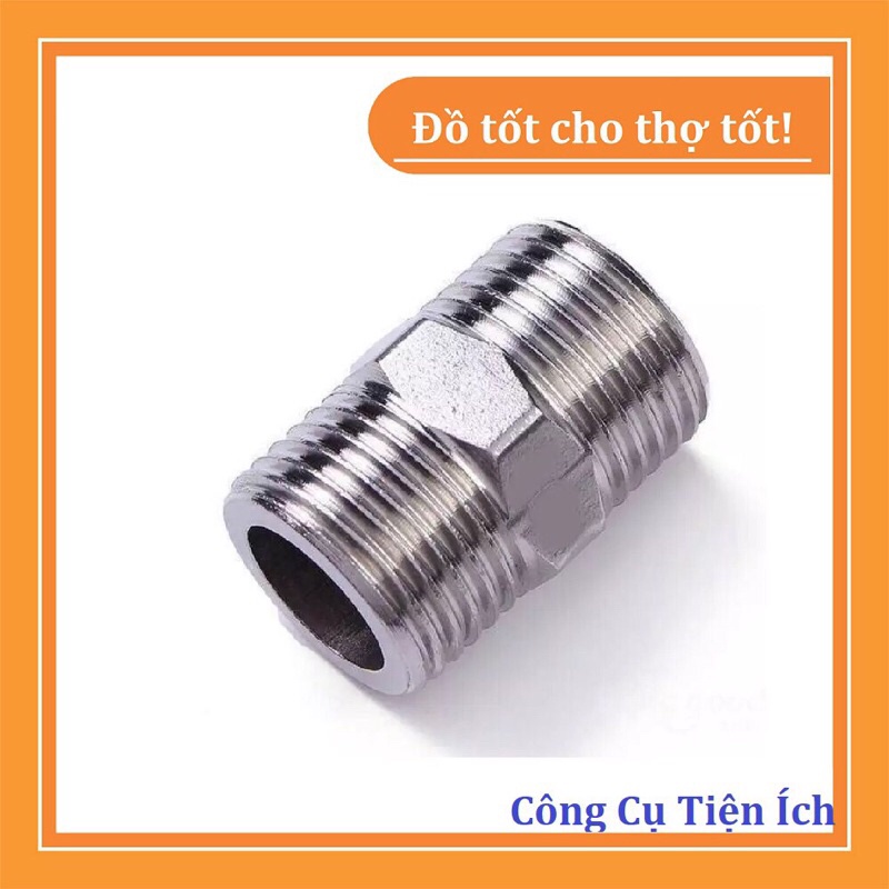 Kép inox hai đầu ren hàng bóng đẹp dày nặng giá rẻ