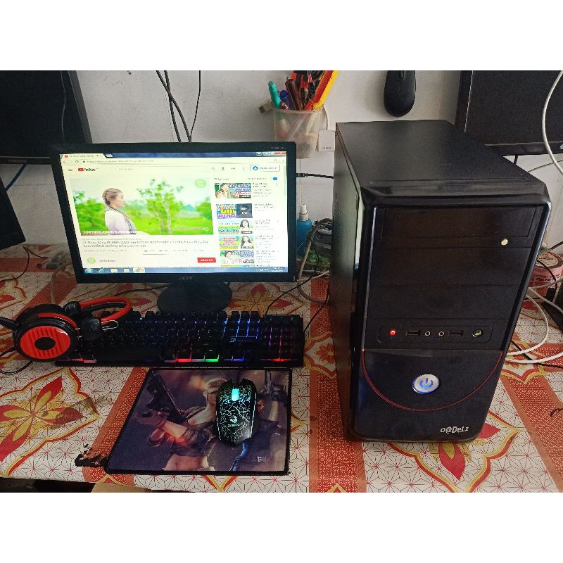 Bộ máy giá rẻ G41 CPU E8400 Ram 4G VGA 2G màn hình 19in