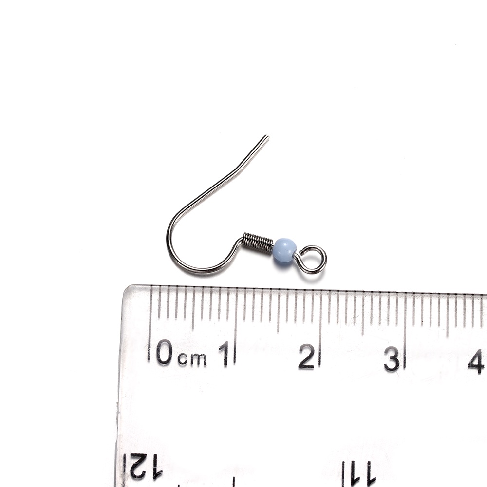 50 Chiếc Bông Tai Dạng Móc Xỏ Hạt Đầy Màu Sắc Bằng Thép Không Gỉ