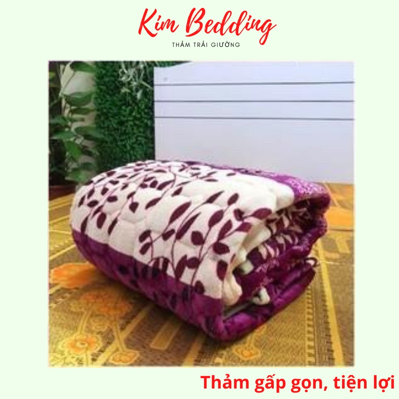 Thảm trải giường lông cừu nỉ nhung êm ấm đủ cỡ KimBedding