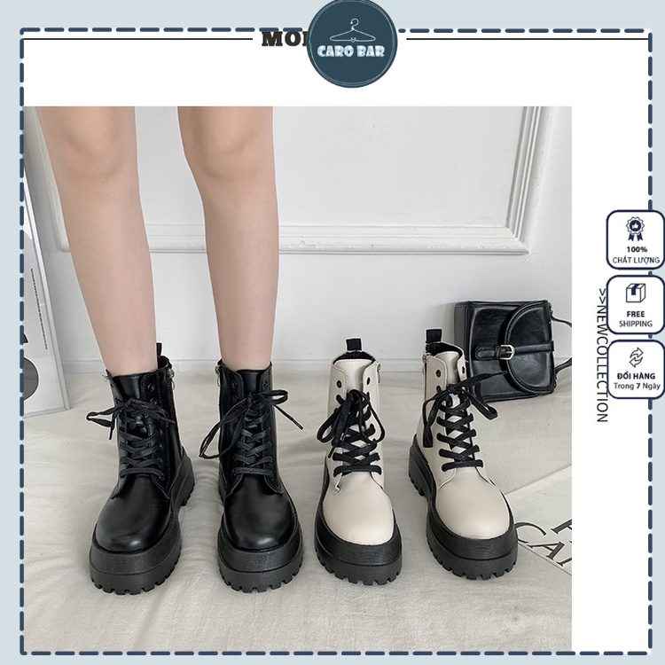 SHOP CÓ SẴN đủ sz 35-39_ Phiên bản 2022  Boots khoá kéo Martin phong cách Ulzzang 4 mùa dành cho nữ