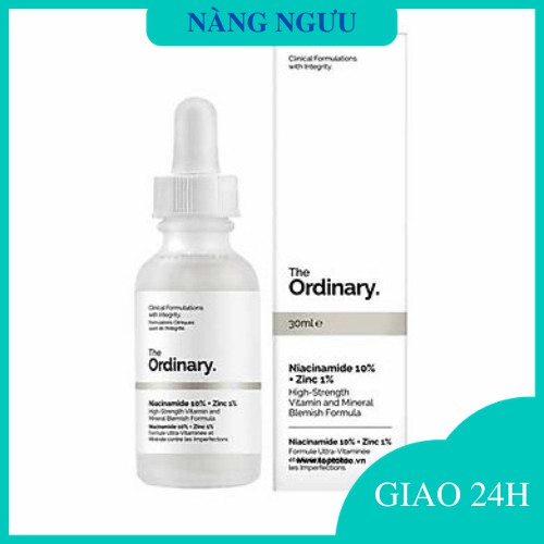 Serum Ngừa Mụn, Tinh chất Ngừa mụn thâm The Ordinary Niacinamide 10% + Zinc 1% Chính Hãng