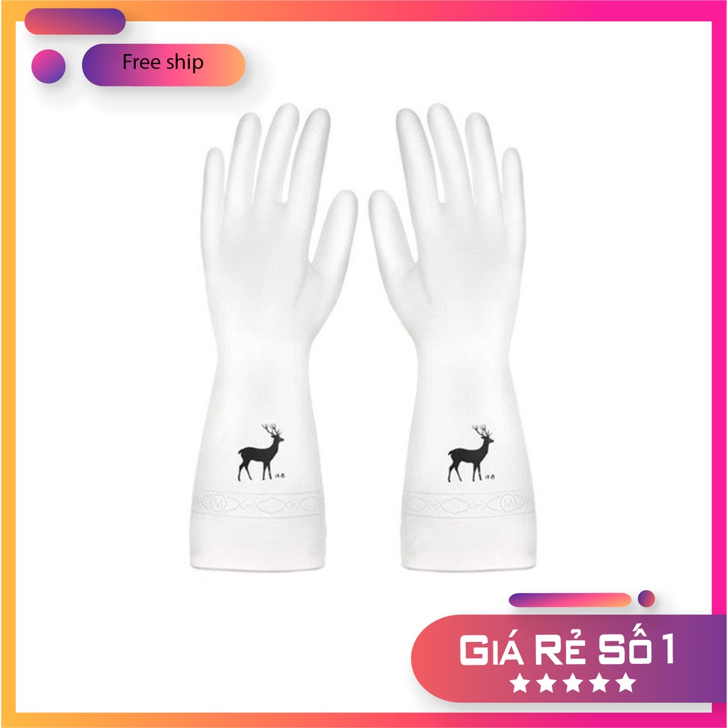 GĂNG TAY CAO SU CON HƯƠU - SIÊU BỀN, SIÊU DAI - RỬA BÁT, LÀM BẾP, LÀM VƯỜN, DỌN VỆ SINH - BẢO VỆ DA TAY