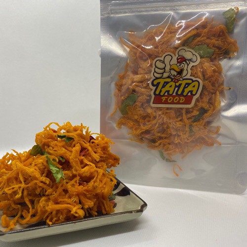Khô Gà Lá Chanh, Túi zip 100g, Khô Gà TATA Food loại ngon, xé cay, đồ ăn vặt hảo hạng | BigBuy360 - bigbuy360.vn