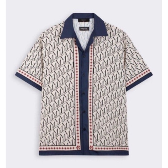 Sơ mi ngắn tay chính hãng Mikenco MONOGRAM BLUE-LINE SHIRT