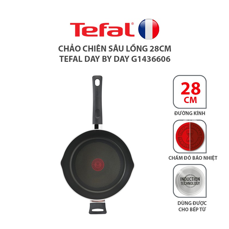 [Mã LIFEHL25 giảm 10% đơn 350K] Chảo chiên sâu lồng Tefal Day By Day 28cm