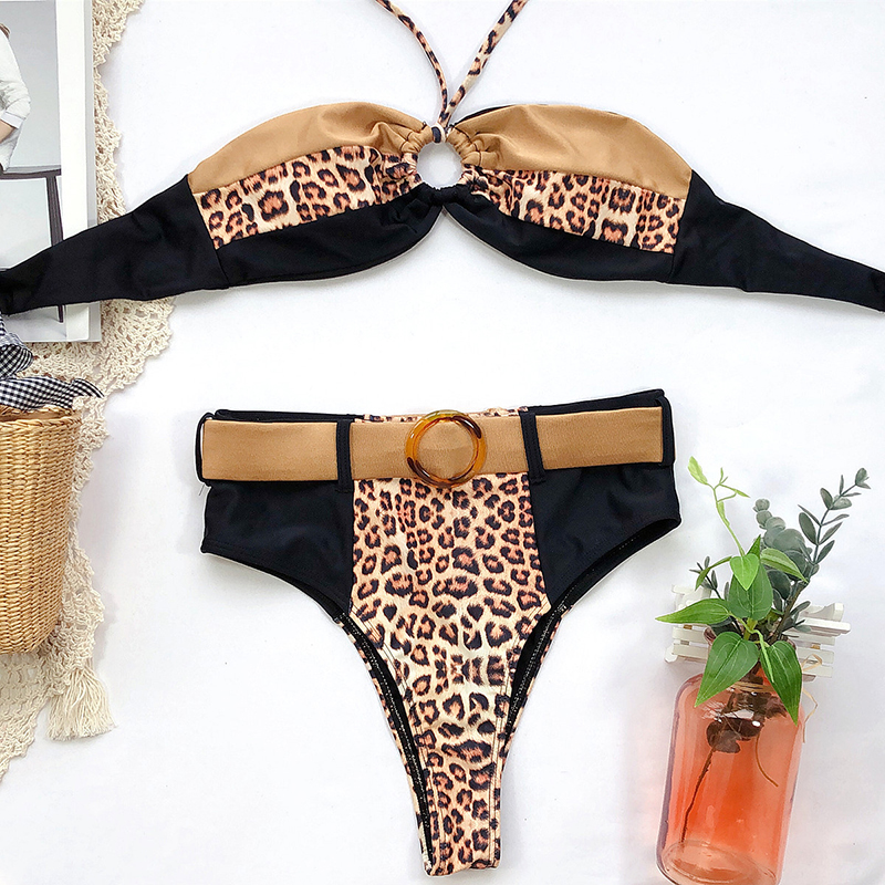 Bikini rời dây thòng lọng họa tiết da báo cho nữ | BigBuy360 - bigbuy360.vn