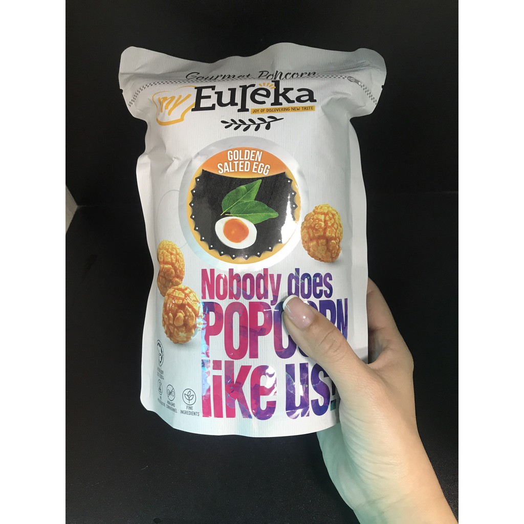 Bỏng ngô Eureka nhập khẩu Malaysia vị Trứng muối (bịch 80g)