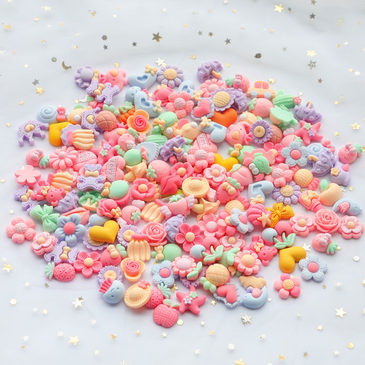 10 Miếng nhựa nhiều màu sắc dùng làm trang sức thủ công cho trẻ em