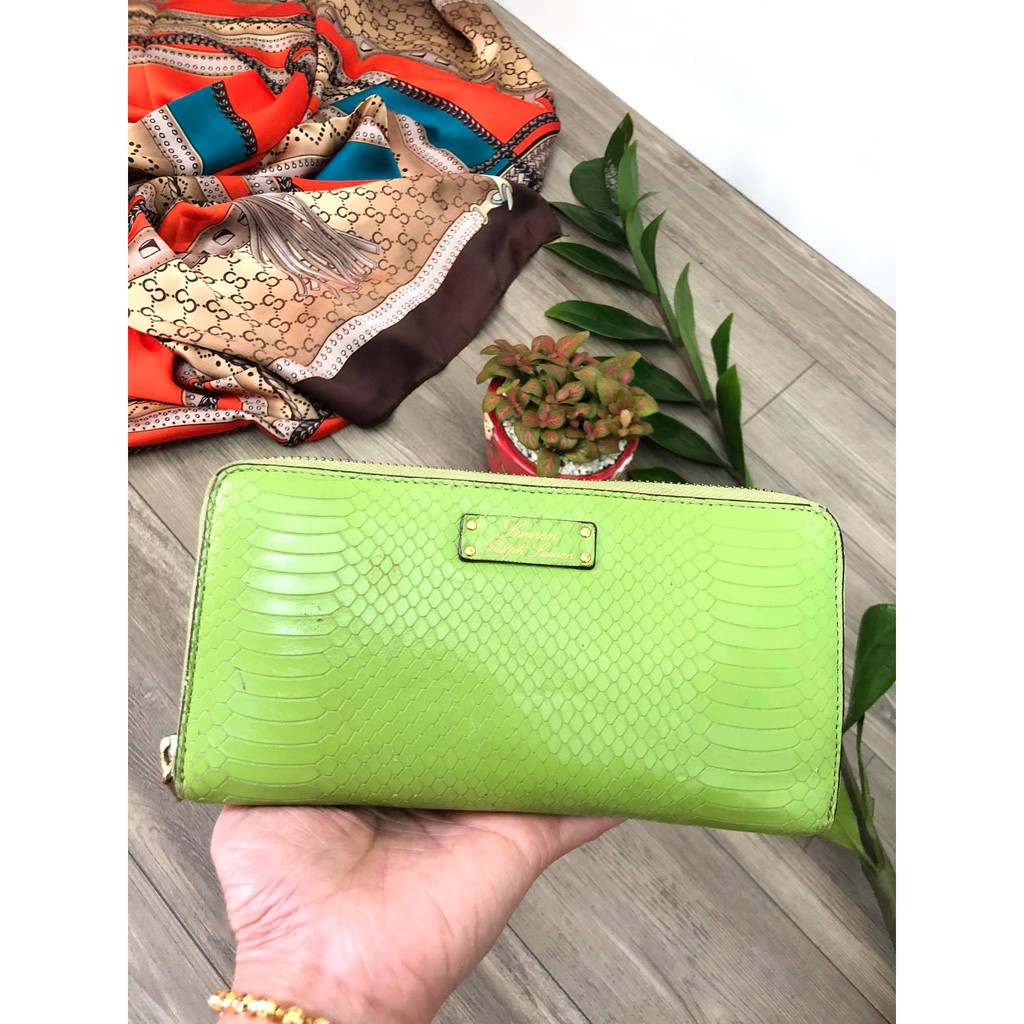 Thanh lý clutch nữ hiệu Ralph Lauren của Mỹ da thật