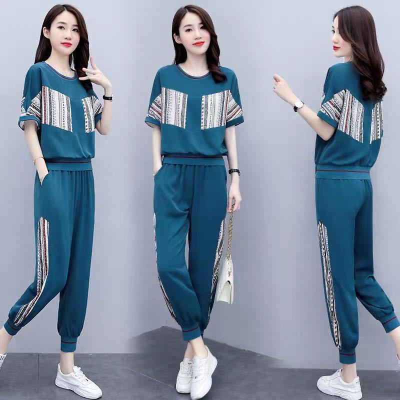 Bộ đồ mặc đi chơi nữ BDD06 set quần dài áo cộc tay chất liệu thun mát mịn phong cách trẻ trung năng động