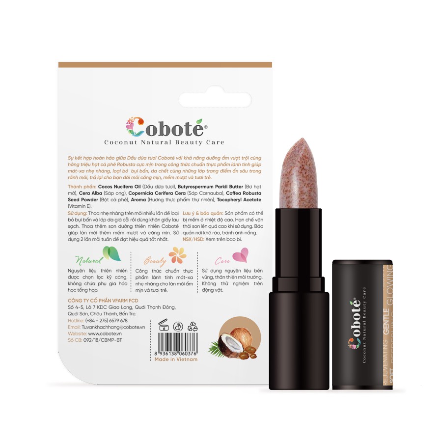 Son tẩy tế bào chết chuẩn thực phẩm Coboté 3.5g | BigBuy360 - bigbuy360.vn