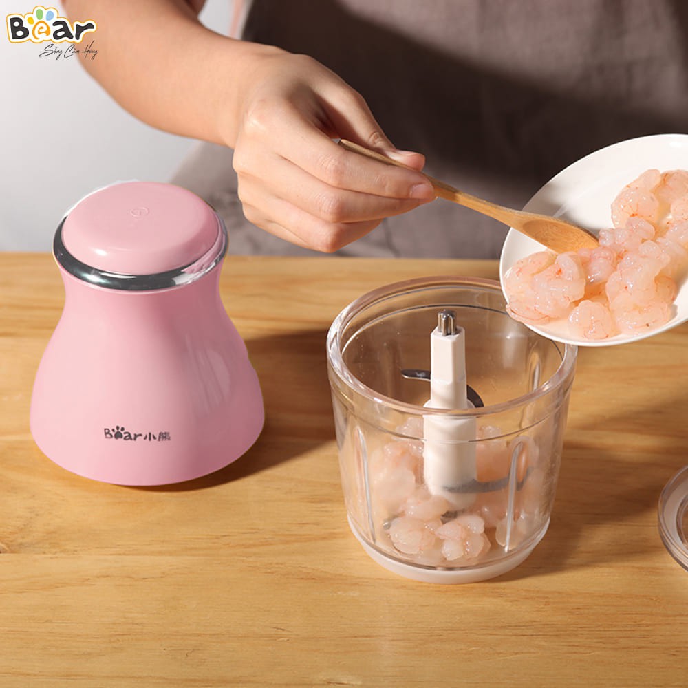 Máy xay thịt, Máy xay thịt đa năng, Bear QSJ-B02U2, Dung tích 0,6L-Bảo Hành Chính Hãng 12 Tháng