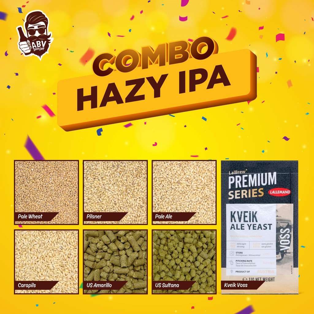 Set nguyên liệu nấu bia Hazy IPA