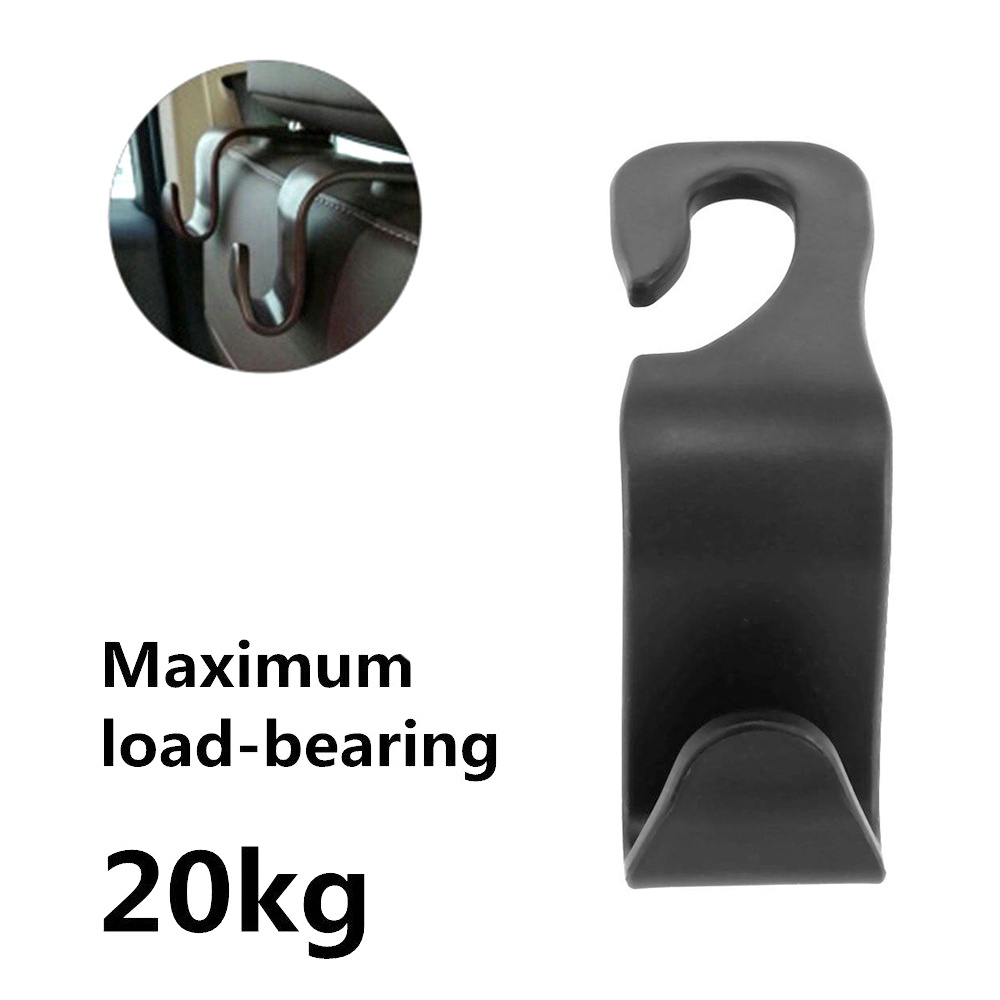 Set 2 Móc Đen Treo Đồ Gắn Ghế Xe Hơi Tiện Lợi