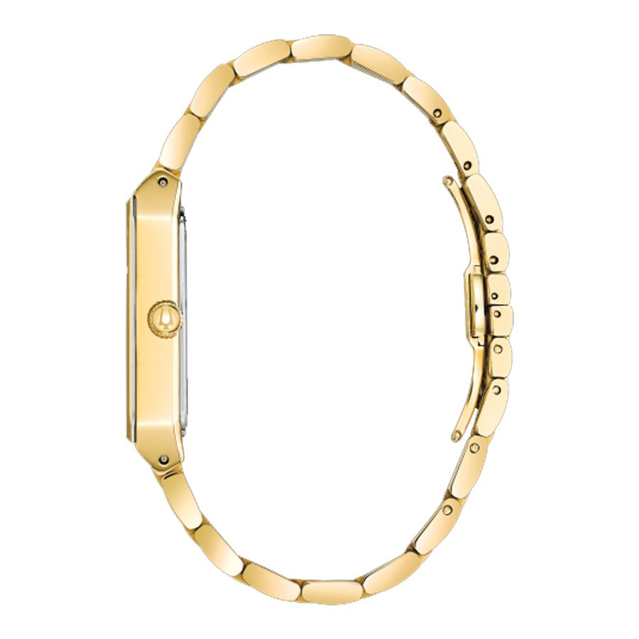 Đồng Hồ Bulova Nam Đính Kim Cương Dây Kim Loại Pin-Quartz 97D120 - Mặt Vàng (30x45mm)