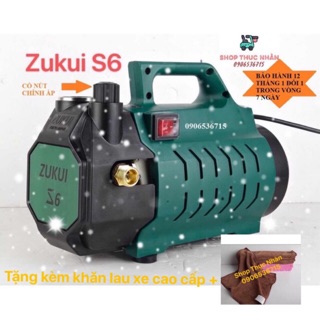 (Nhập mã SPE29062 hoàn 10 Xu )Máy rửa xe gia đình Zukui S6 chỉnh áp 2400W