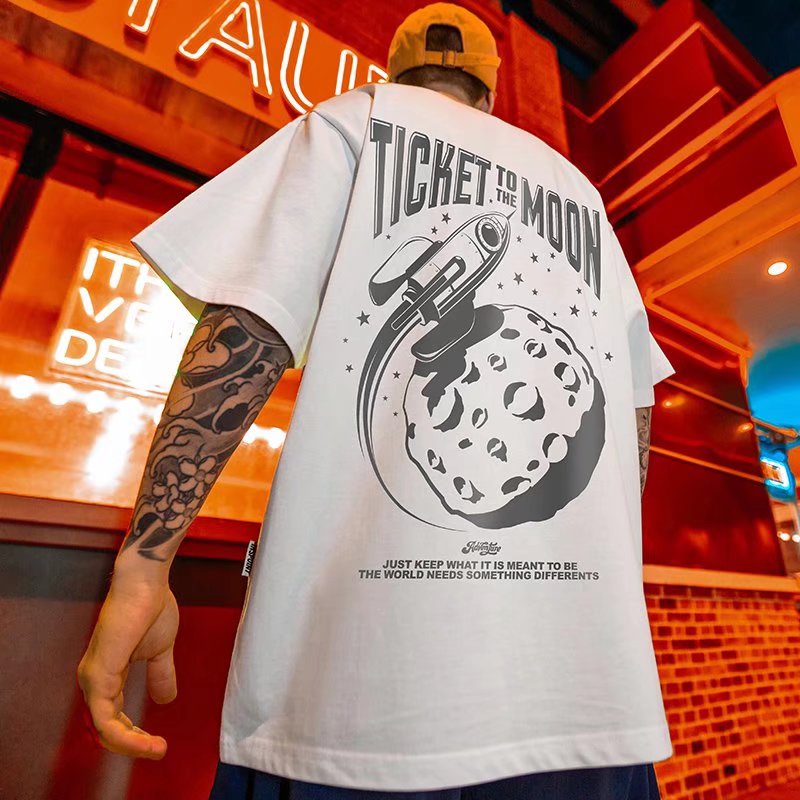 Áo Thun Tay Ngắn Cổ Tròn In Chữ Thời Trang Mùa Hè Phong Cách Hàn Quốc Cho Nam Giới Size M-8XL