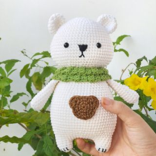Thú bông móc len: Gấu Shiro