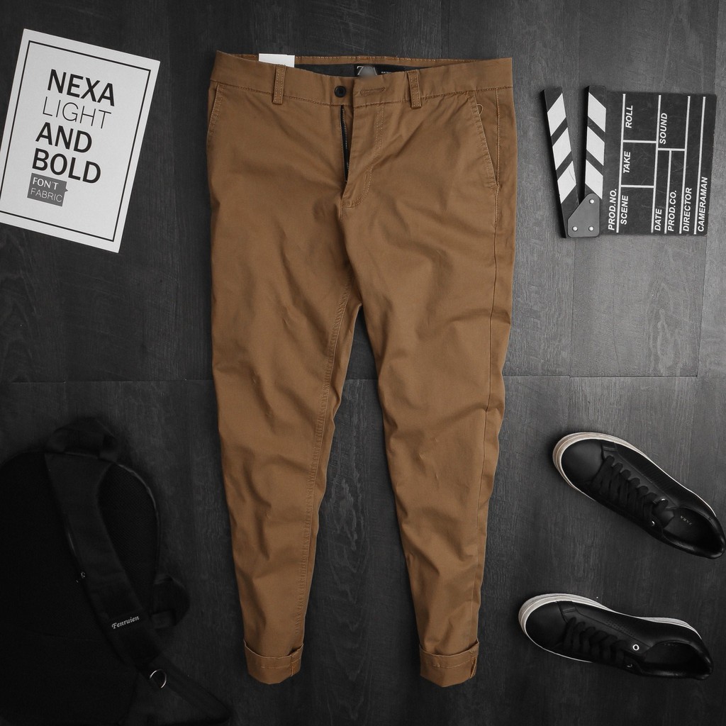HÀNG VNXK - Quần kaki nâu bò dáng SlimFit ôm gọn không ôm sát với chất kaki co giãn dễ chịu thoải mái !