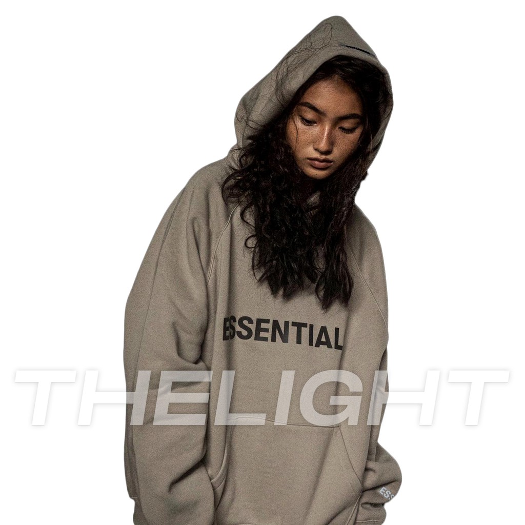 Áo hoodie FEAR OF GOD FOG ESSENTIALS SS20 dài tay unisex TLS oversize chất liệu Nỉ Bông form rộng