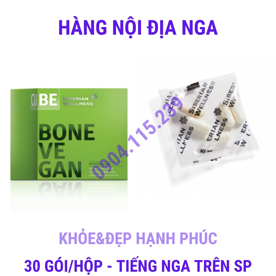 Thực phẩm bảo vệ sức khỏe 3D Bone Vegan Cube – 30 túi/hộp – 5 viên/túi