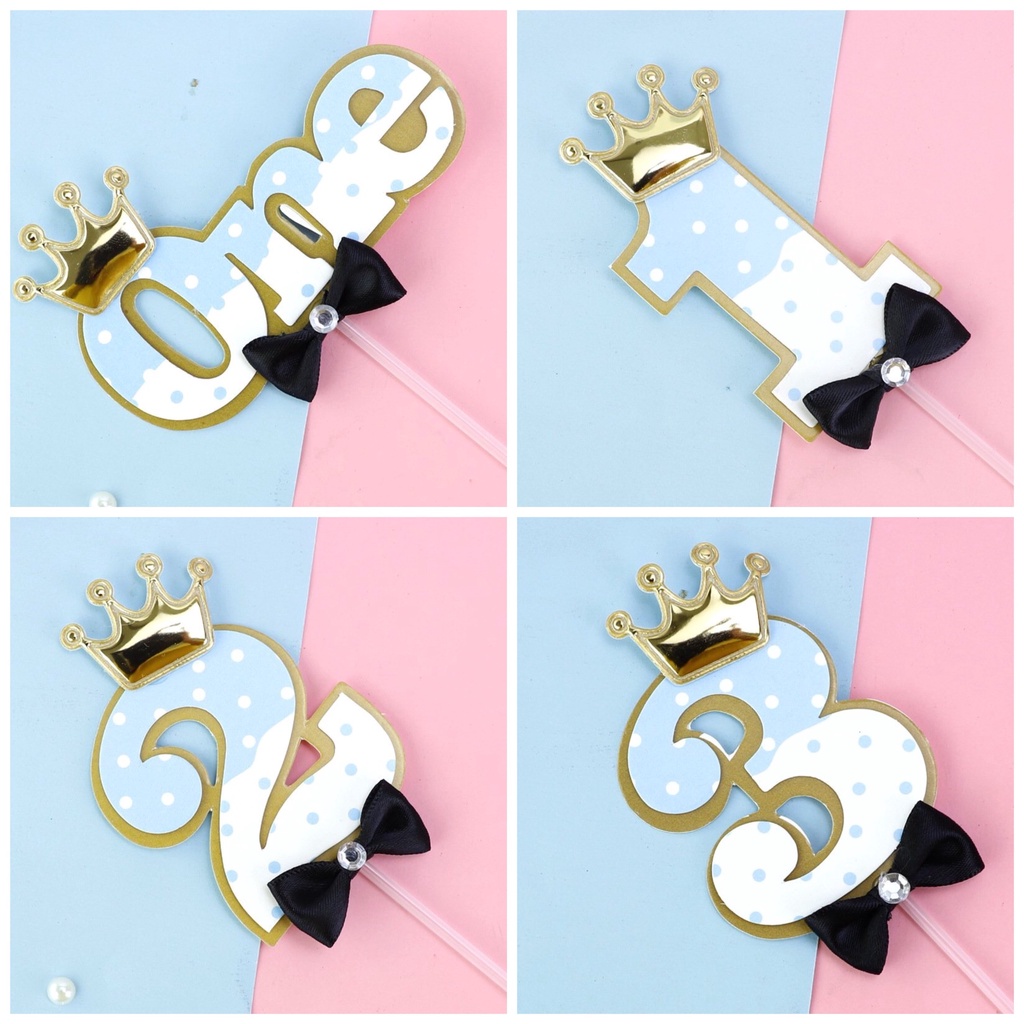 [SIÊU RẺ❤️] – Que cắm số vương miện - Trang trí bánh sinh nhật bánh kem