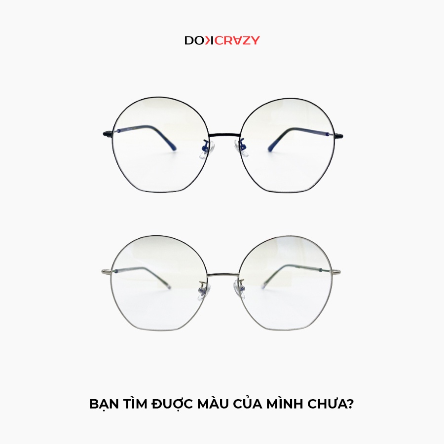 Gọng kính nửa tròn DOKCRAZY LILAC hot trend Hàn Quốc