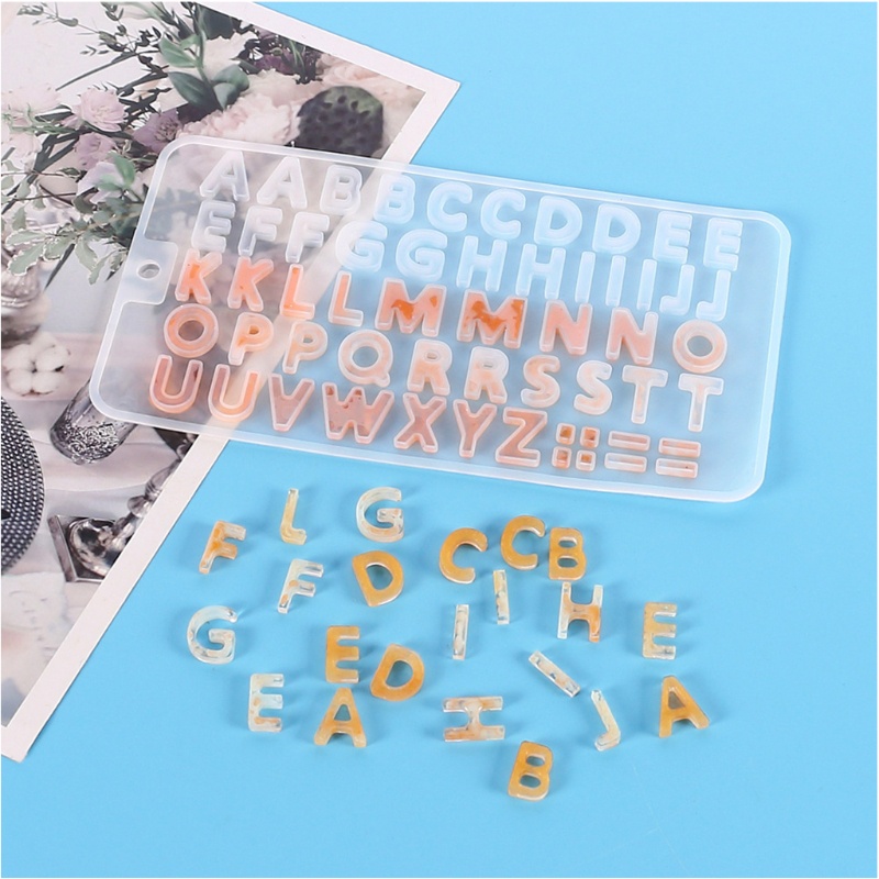 Khuôn silicone làm mặt trang sức hình chữ cái DIY