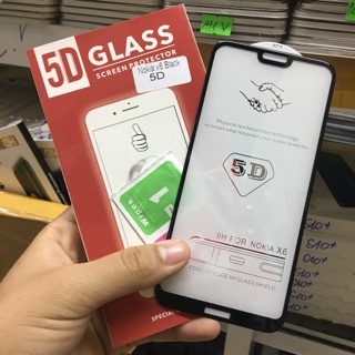 Kính cường lực 5D Full màn xịn Nokia X6/ Nokia 6.1 Plus hiệu Glass ( Full keo )