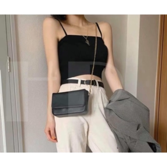Áo cúp 2 dây thun gân CHY828