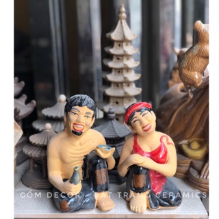 Tượng Chí Phèo Thị Nở 22cm