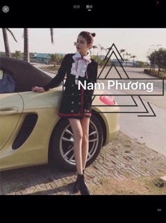 Set chân váy kèm áo tiểu thư