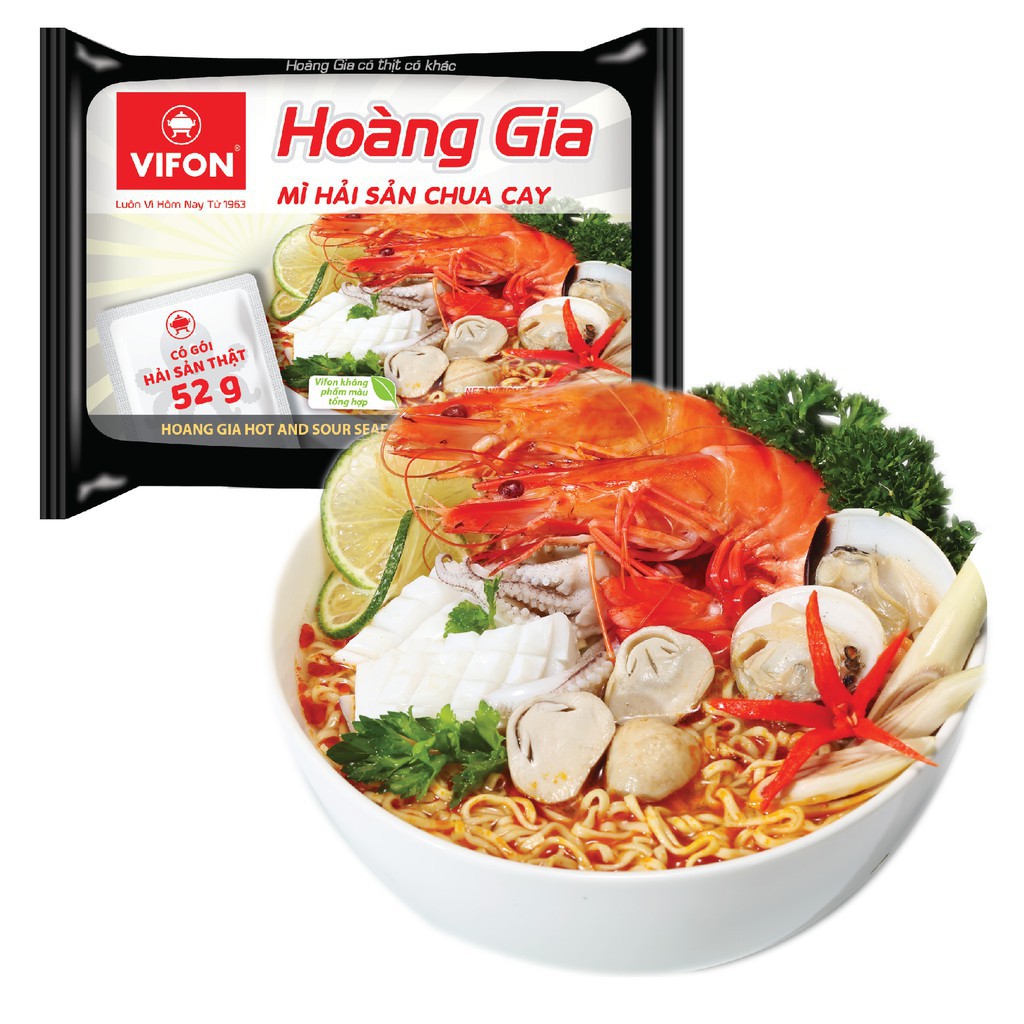 Set 5 gói Phở/ Bún bò Huế/ Bánh đa cua/ Hủ tiếu Nam Vang Hoàng Gia 120g