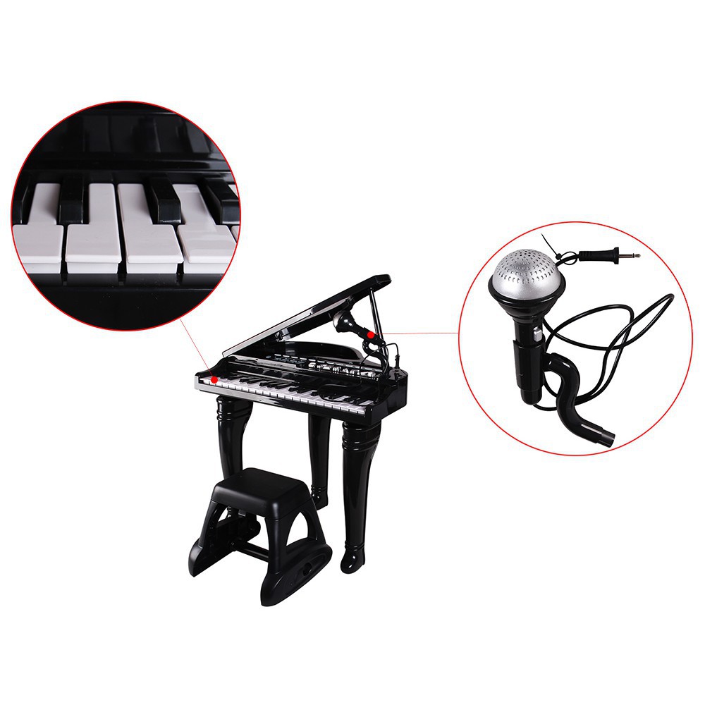 [BAO GIÁ SHOPEE] Đàn piano cổ điển kèm mic màu đen Winfun 2045 chính hãng