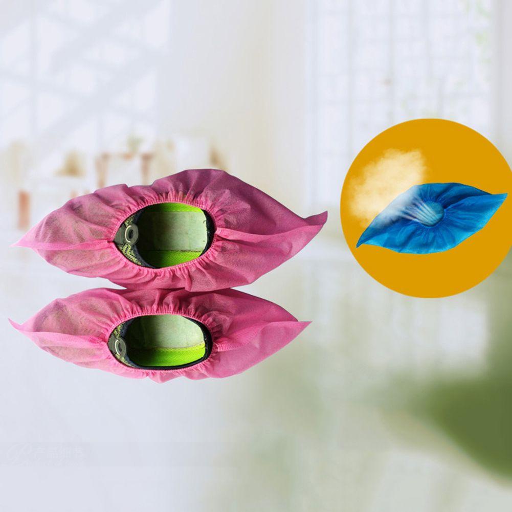 Set 100 Vỏ Bọc Giày Chống Trượt Bằng Vải Không Dệt Sử Dụng Một Lần Tiện Lợi