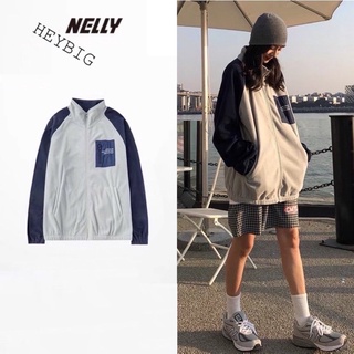 Áo khoác nỉ nelly [5764] phối màu form rộng dành cho nam và nữ 55