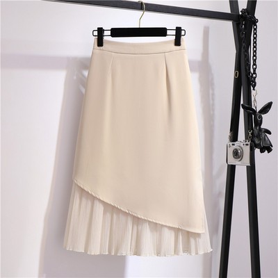 Chân váy dài lụa phối ren mềm mịn capo cấp