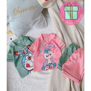Bộ pijama cho bé, bộ mặc nhà họa tiết gấu pooh, doraemon, thỏ