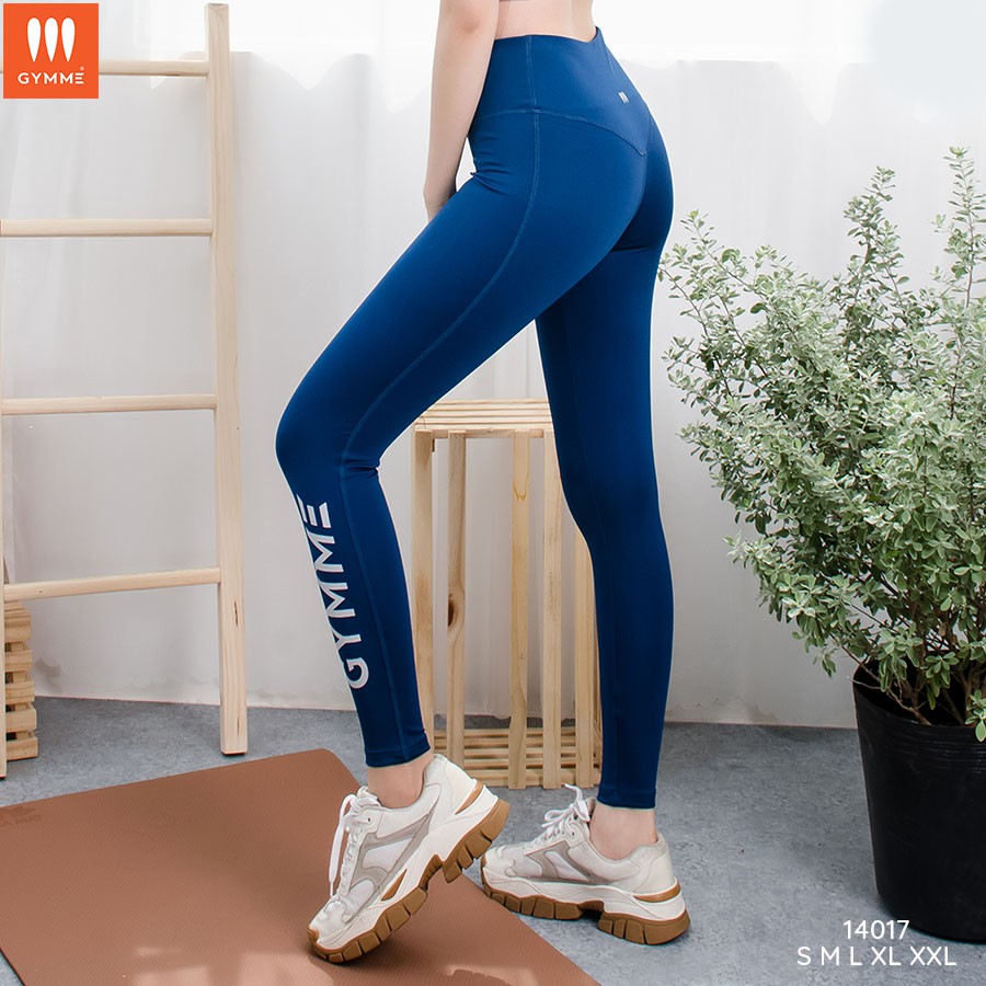 Quần tập legging thể thao nữ GYMME đồ tập gym yoga dáng dài lưng cao - 14017