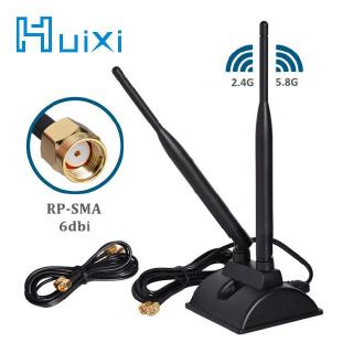 Anten WiFi 6dBi RP-SMA kết nối 2.4GHz 5GHz cho mạng PCI-E WiFi