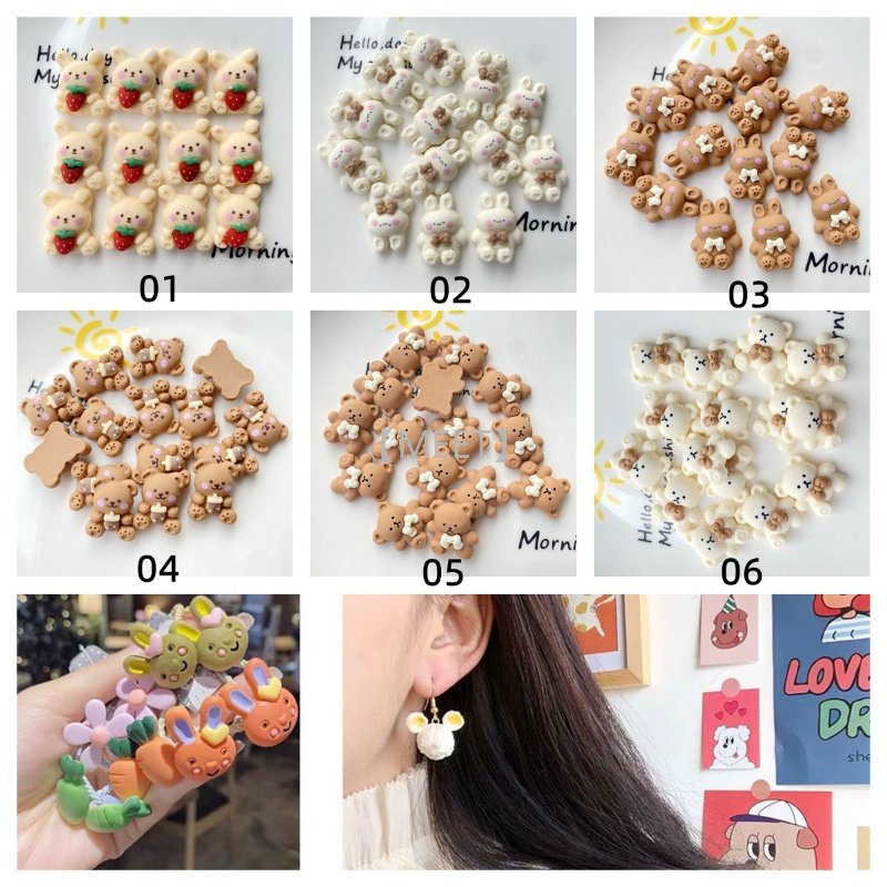 1 Túi Đựng Trang Sức Hình Trà Sữa Gấu DIY Bằng Nhựa Resin DIY
