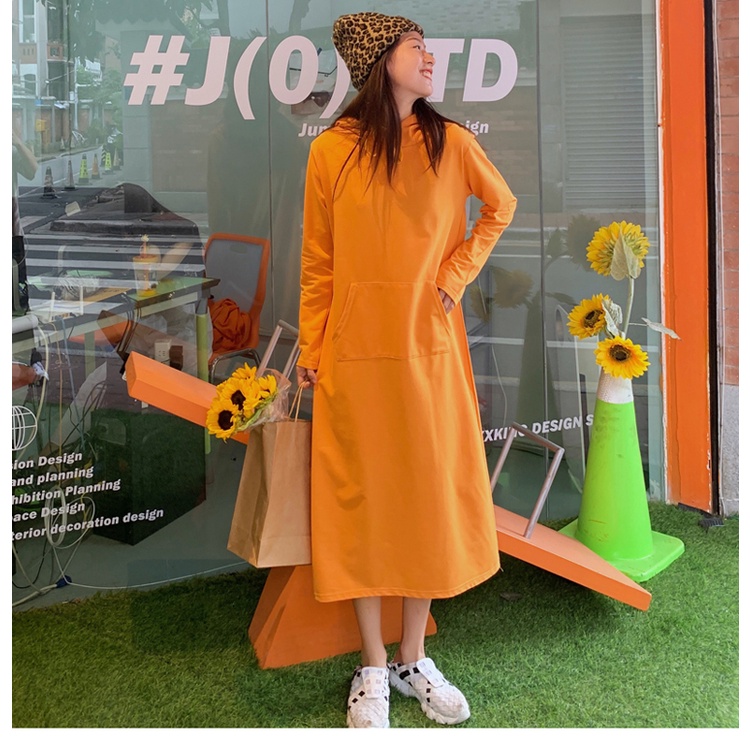 SUXI Áo Hoodie Thể Thao Tay Dài Dáng Rộng Màu Sắc Đơn Giản Thời Trang Xuân Thu Cho Nữ