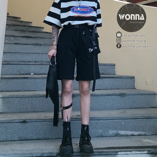 (SẴN) {KÈM ẢNH THẬT} Quần short box pant unisex ulzzang oversize street style nam nữ kèm belt túi dây nịt túi hộp