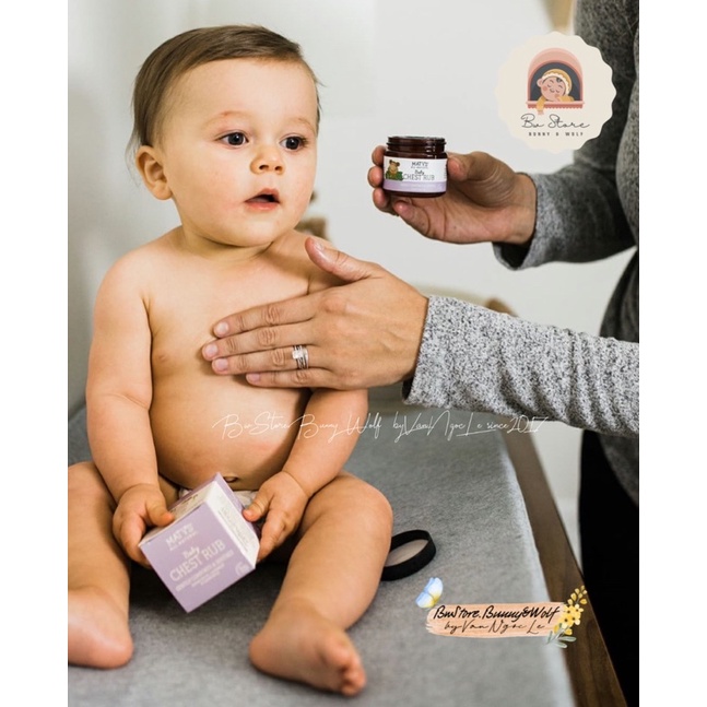 Dầu Bôi Ấm Ngực Hữu Cơ MATY'S All Natural Baby Chest Rub Mỹ Hũ 43gr chống cảm cho bé từ 3m+