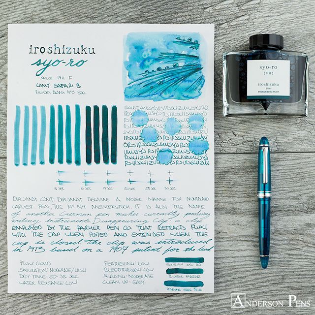 Mực bút máy Pilot Iroshizuku - Màu Syo-ro (Xanh lá thông)