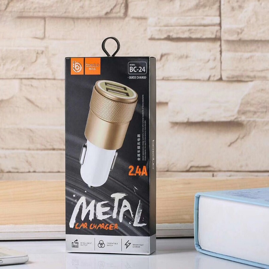 Tẩu Sạc Ô Tô Boliduo BC24 2 Cổng USB – Tẩu Sạc Cao Cấp